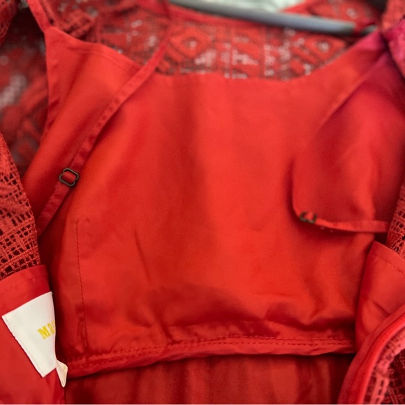 MAEVE / Anthropology Prima Burnt Orange Bohemian Lace Scarf Hem Dress - Picture 8 of 15